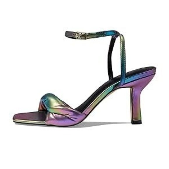 FARYLROBIN Ace Iridescent Ankle Strap Holiday Sandals Heels Size 11 NEW NWOB - Picture 2 of 6